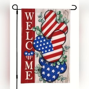 Disney Mickey Mouse Minnie Mouse Welcome Holiday Garden Yard Flag Memorial Day